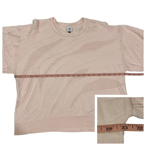 CAbi 5631 Shy Pullover Knit Sweater Top - Blush - Medium - Picture 5 of 10